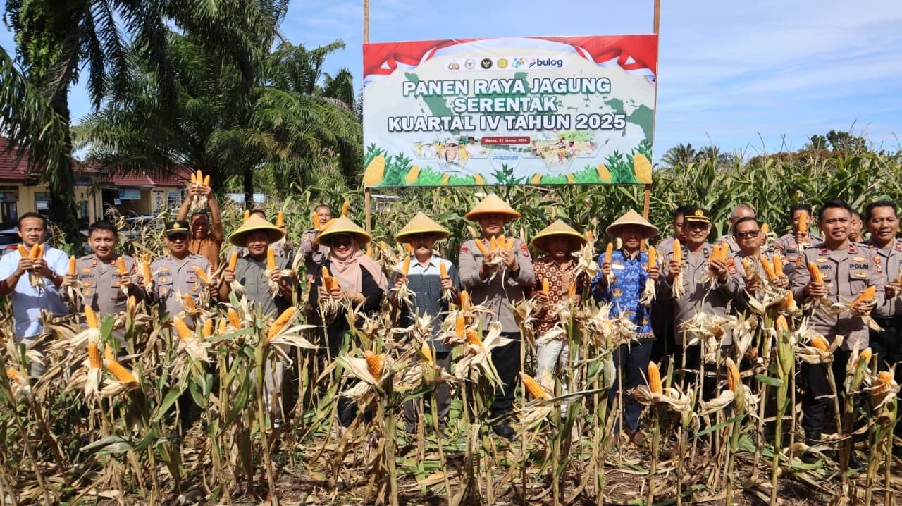 Polres Bengkulu Selatan Gelar Panen Raya Jagung Serentak Kuartal IV, Dukung Swasembada Pangan 2025