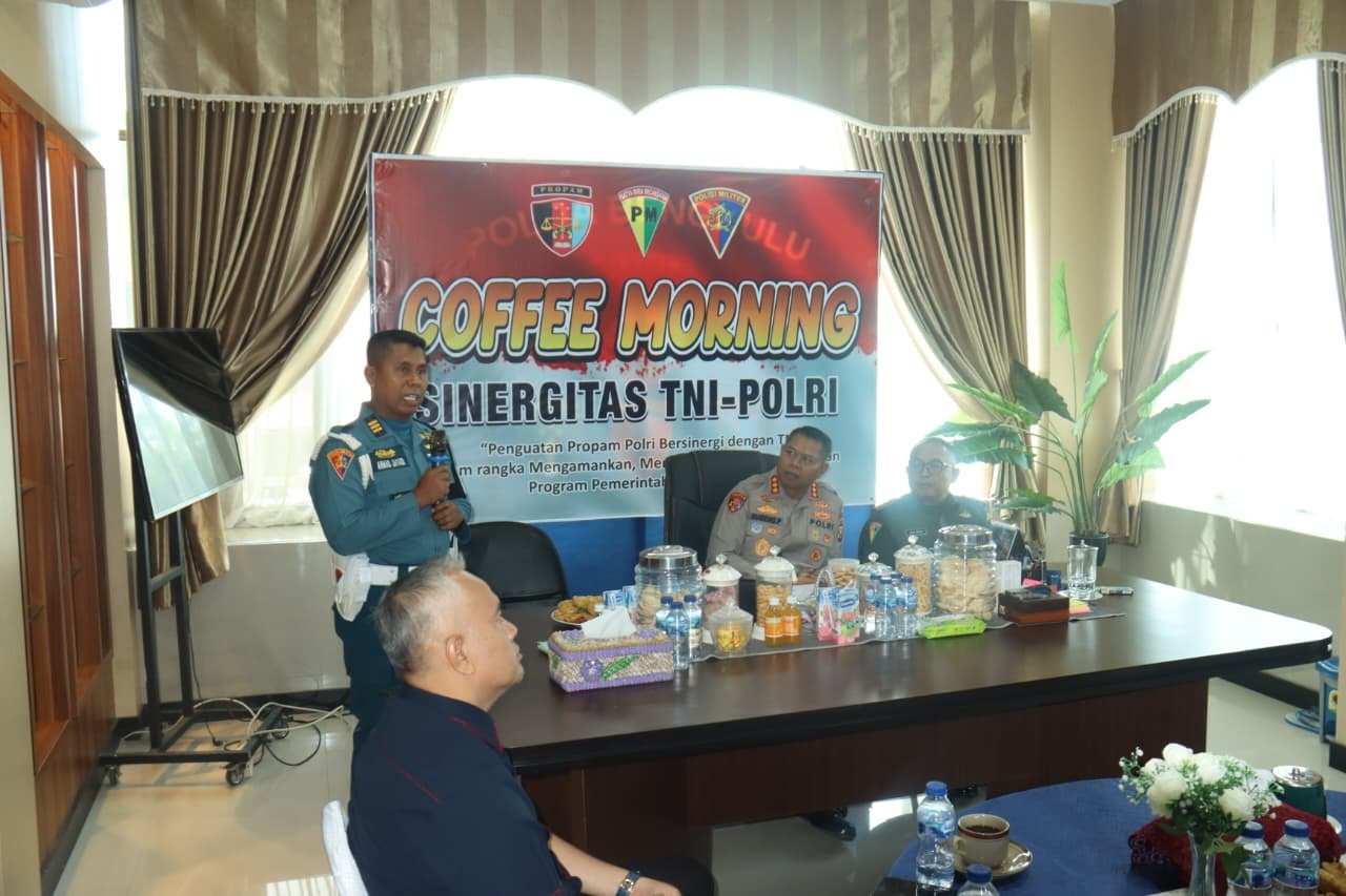 Perkuat Soliditas Jelang Ramadan, Bidpropam Polda Bengkulu Gelar Coffee Morning Sinergitas TNI–Polri